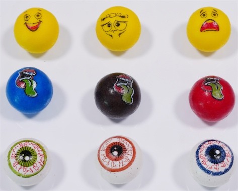 علكة كروية بعيون مطبوعة